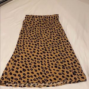Worn once! A New Day midi leopard skirt